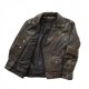 CONTRAST-COLLAR LEATHER JACKET