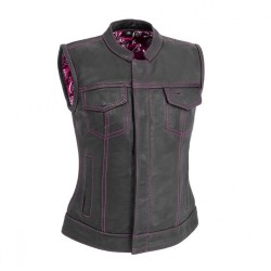 WOMEN'S MOTORCYCLE LEATHER VEST