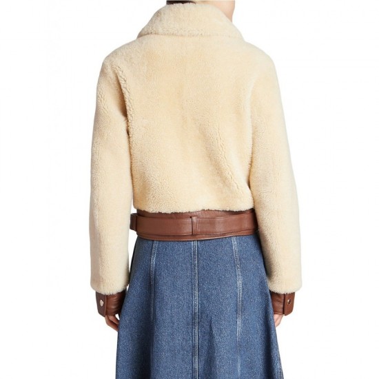SHEARLING & LEATHER MOTO JACKET